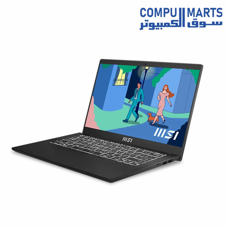MSI Modern 14 C12MO Core i7-1255U - 8GB DDR4 3200MHz - 512GB NVMe PCIe Gen3x4 SSD - Iris Xe Graphics 14" FHD (1920*1080), 60Hz 45%NTSC IPS-Level