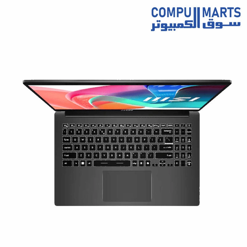 MSI Modern 14 F13MG  Laptop, Intel Core i7-1355U Processor, 14 Inch FHD Display, 512 GB SSD, 8 GB RAM DDR4, Intel Iris Xe Graphics, DOS