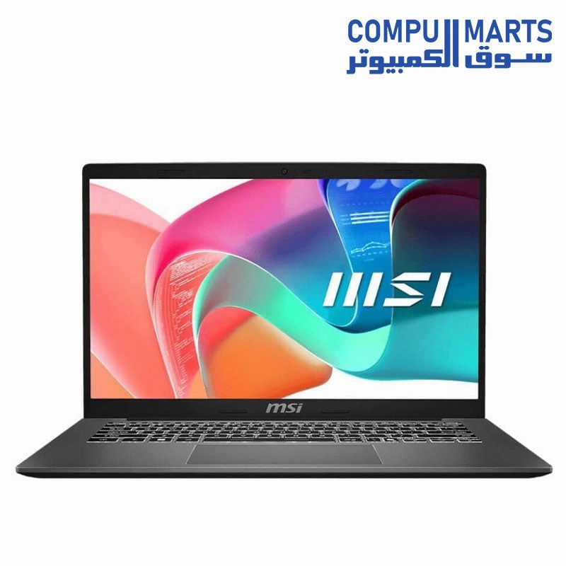 MSI Modern 14 F13MG  Laptop, Intel Core i7-1355U Processor, 14 Inch FHD Display, 512 GB SSD, 8 GB RAM DDR4, Intel Iris Xe Graphics, DOS mini pc,computer