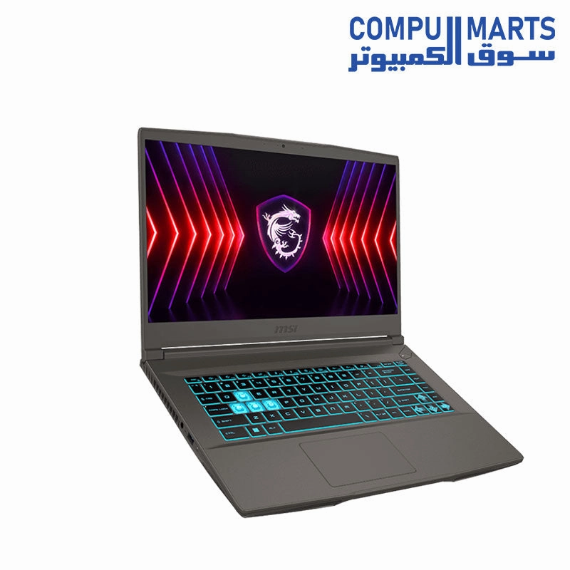 MSI Thin 15 B12VE -Intel Core i5-12450H -RTX 4050-6GB- 8GB DDR4-512GB SSD -15.6" FHD 144Hz 45%NTSC IPS-Level -Cosmos Gray - 2 Year Local Warranty    Gaming Gear