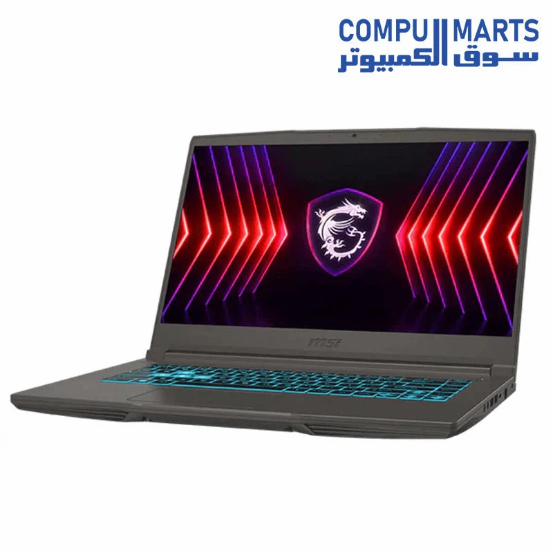 MSI Thin 15 B13UC i7 13620H 10C 16T Laptop RAM 16G DDR4 3200Hz SSD 512G Gen4 RTX3050 4G 15.6-FHD-IPS-144Hz-Blue Backlit-Arabic-1.86 kg-2 Year Warranty