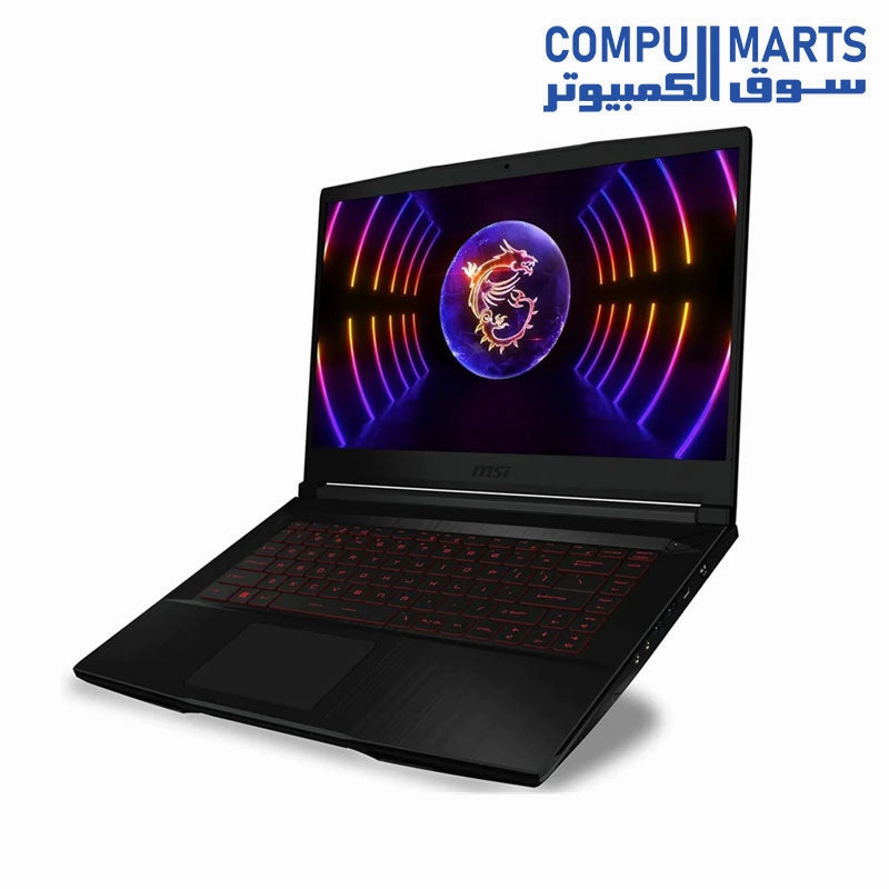 MSI Thin GF63 12UC-835XAE, Intel Core i7-12650H, RAM 16GB, 512GB SSD NVMe, RTX 3050 4GB, 15.6 FHD IPS 144Hz, Black   M88 MOUSE