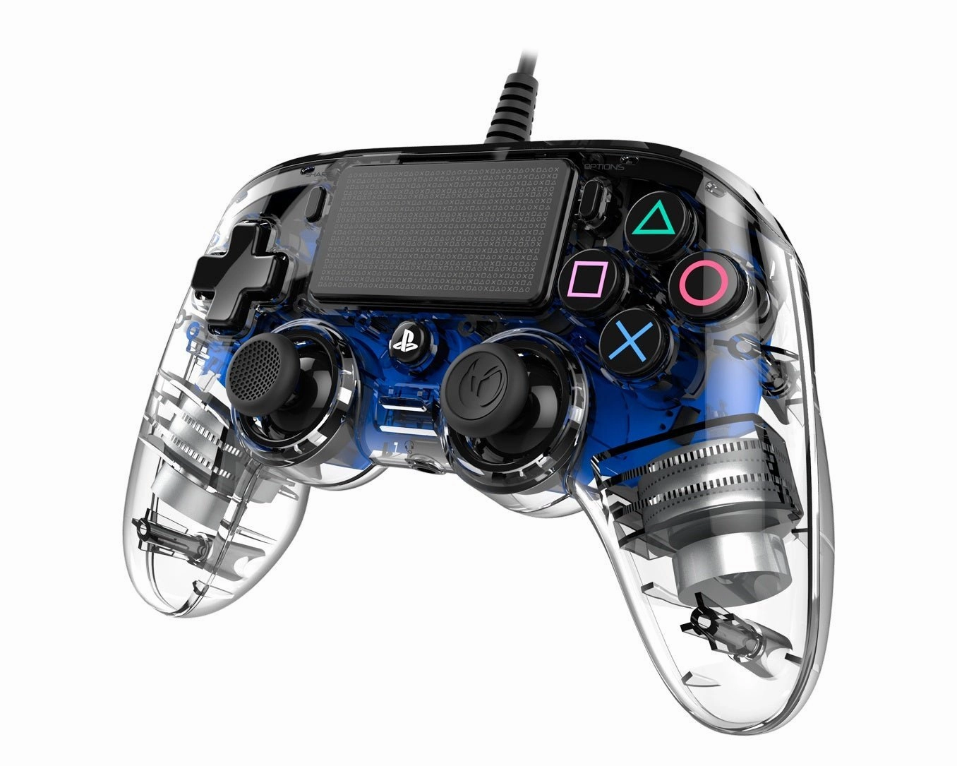 Nacon Wired Illuminated Compact Controller For PlayStation 4 - Blue