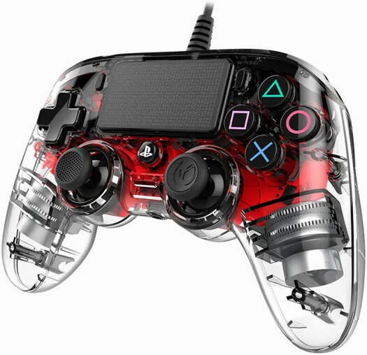 Nacon Wired Illuminated Compact Controller For PlayStation 4 - Red