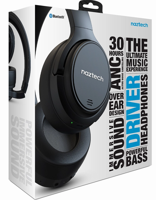 Naztech DRIVER ANC1000 Active Noise Cancelling Wireless Headphones (2 Colors) (On Sale!)