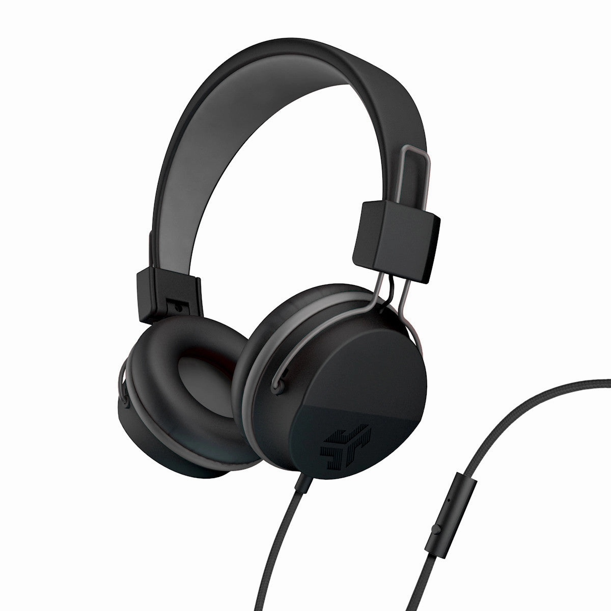 Neon Wired On-Ear Headphones Black bass headphones, foldable headphones