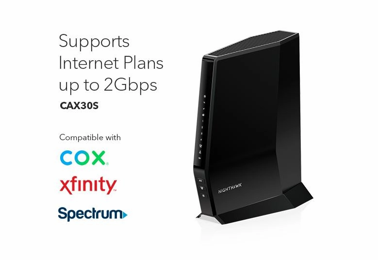 Netgear Nighthawk CAX30S AX6 6-Stream WiFi 6 Cable Modem Router