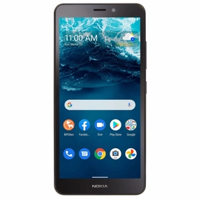 Nokia STNKN152DCP C100 32GB 3GB RAM Straight Talk Prepaid Smartphone, Blue Cell Phone