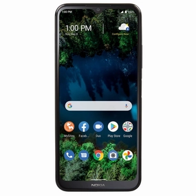 Nokia TFNKN150DCP G100 6.5" HD  3GB RAM 32GB 13MP Rear Camera 8MP Front Camera LTE Android 12 Tracfone Prepaid Smartphone, Blue Cell Phone