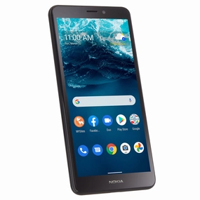 Nokia TVNKN152DCP C100 5.45" 32GB LTE TracFone Prepaid Smartphone, Black Cell Phone