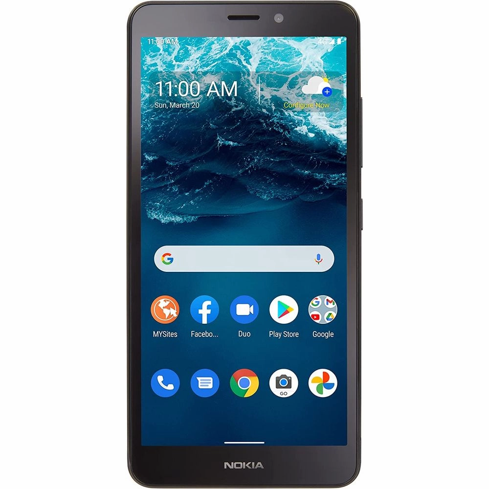 Nokia TVNKN152DCP C100 5.45" 32GB LTE TracFone Prepaid Smartphone, Black