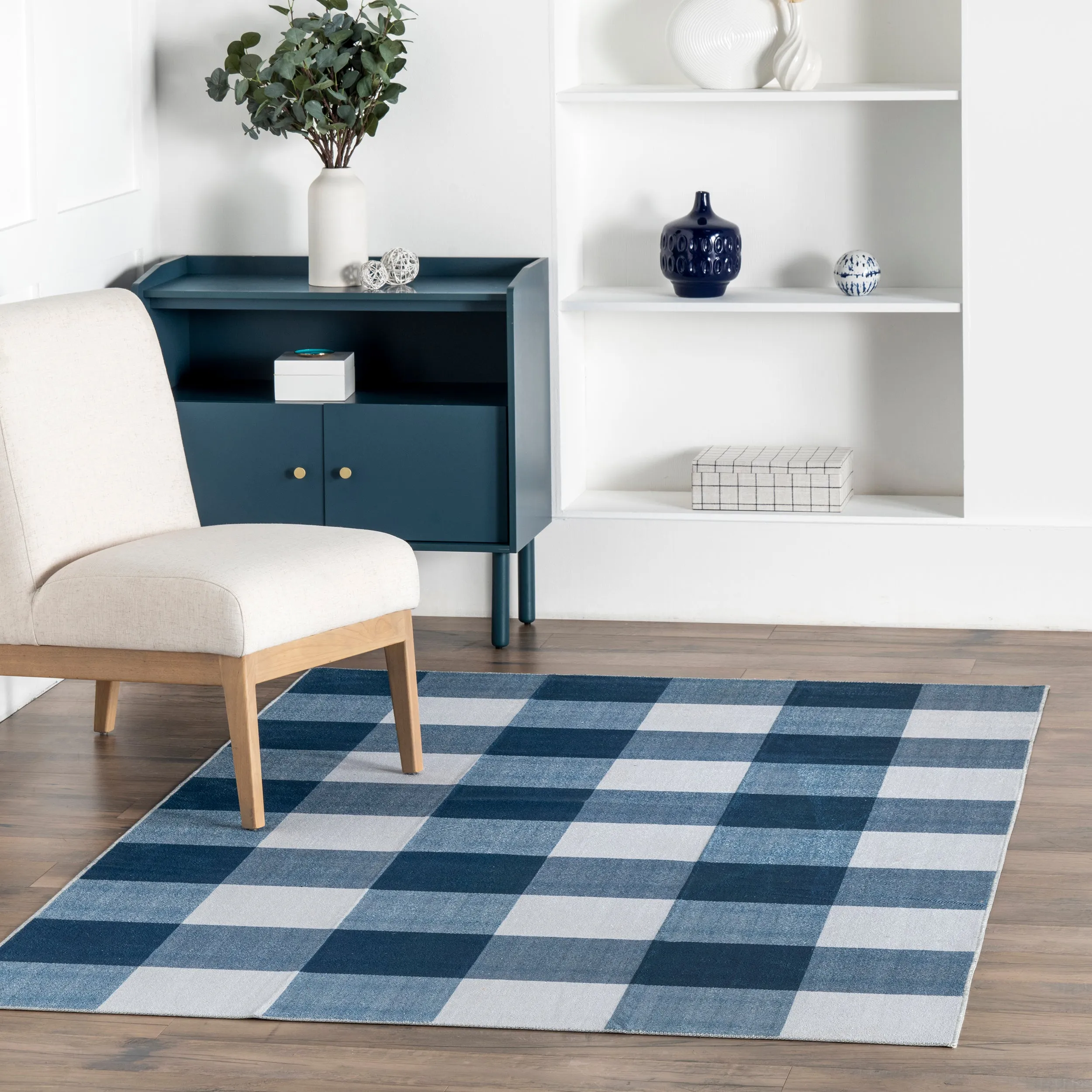 nuLOOM Lucy Machine Washable Farmhouse Buffalo Plaid Area Rug ecco Shoes