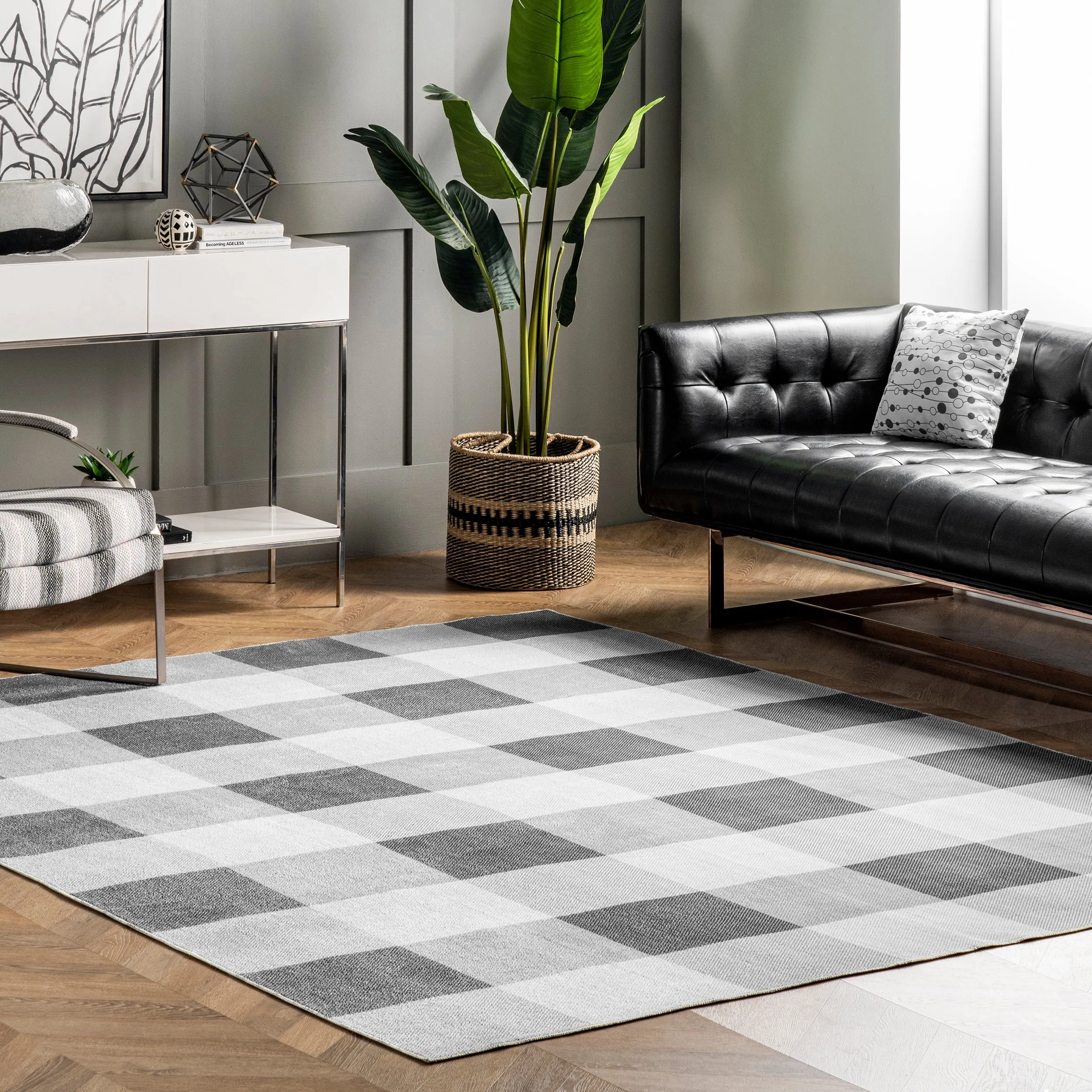 nuLOOM Lucy Machine Washable Farmhouse Buffalo Plaid Area Rug ecco Shoes