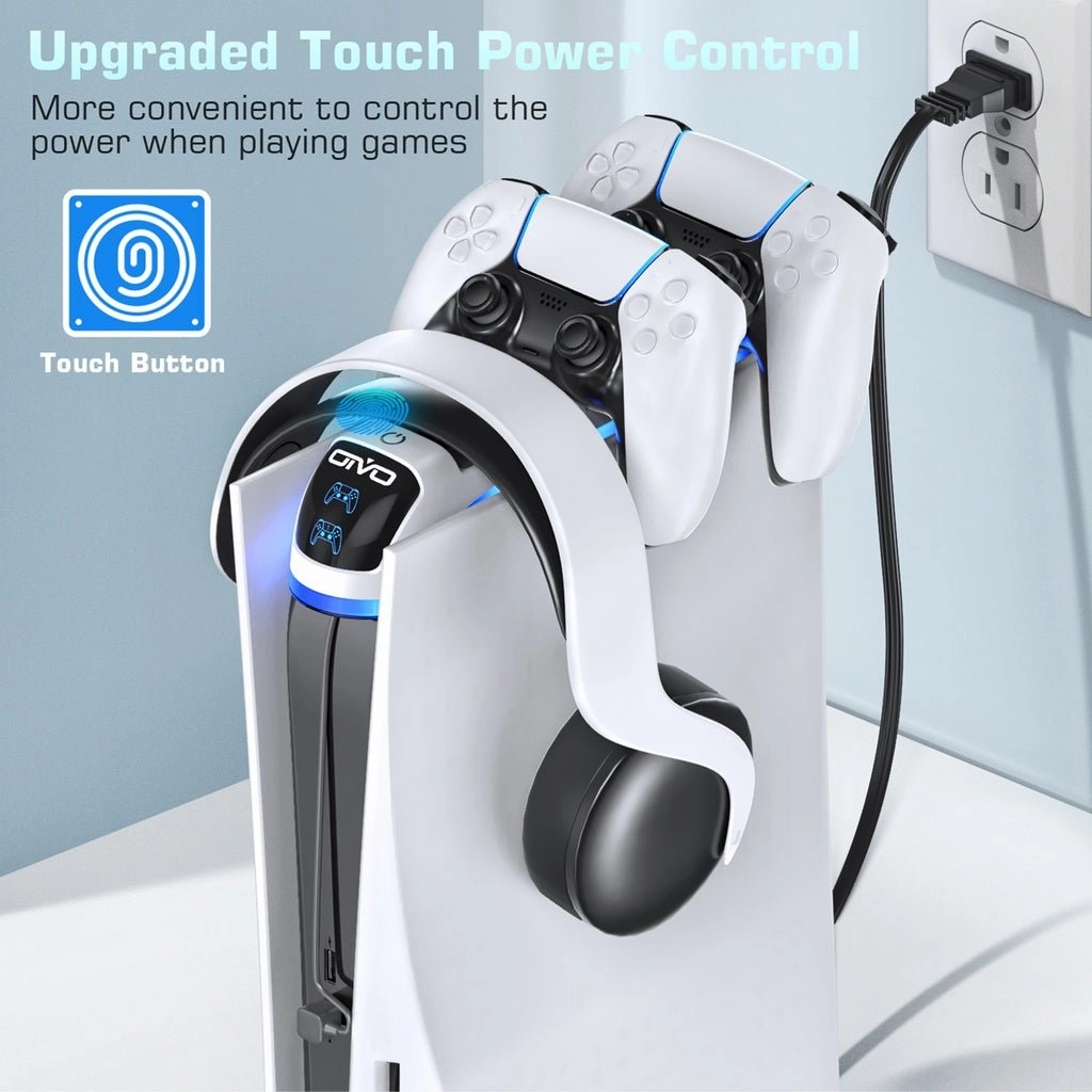 Oivo Controller Charging Station with Headset Holder for PS5 - White