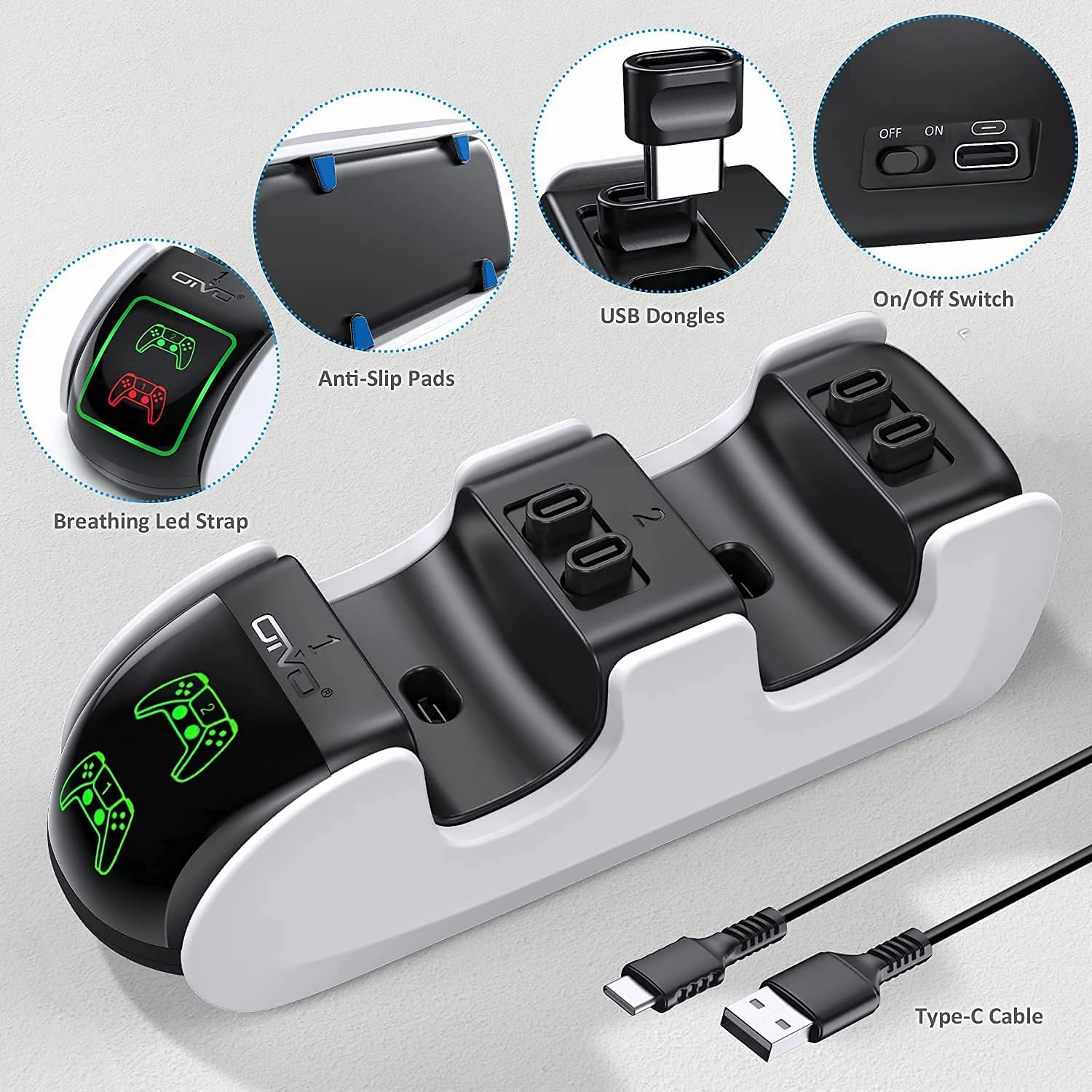 OIVO Dual Charging Dock IV-P5207 For PlayStation 5