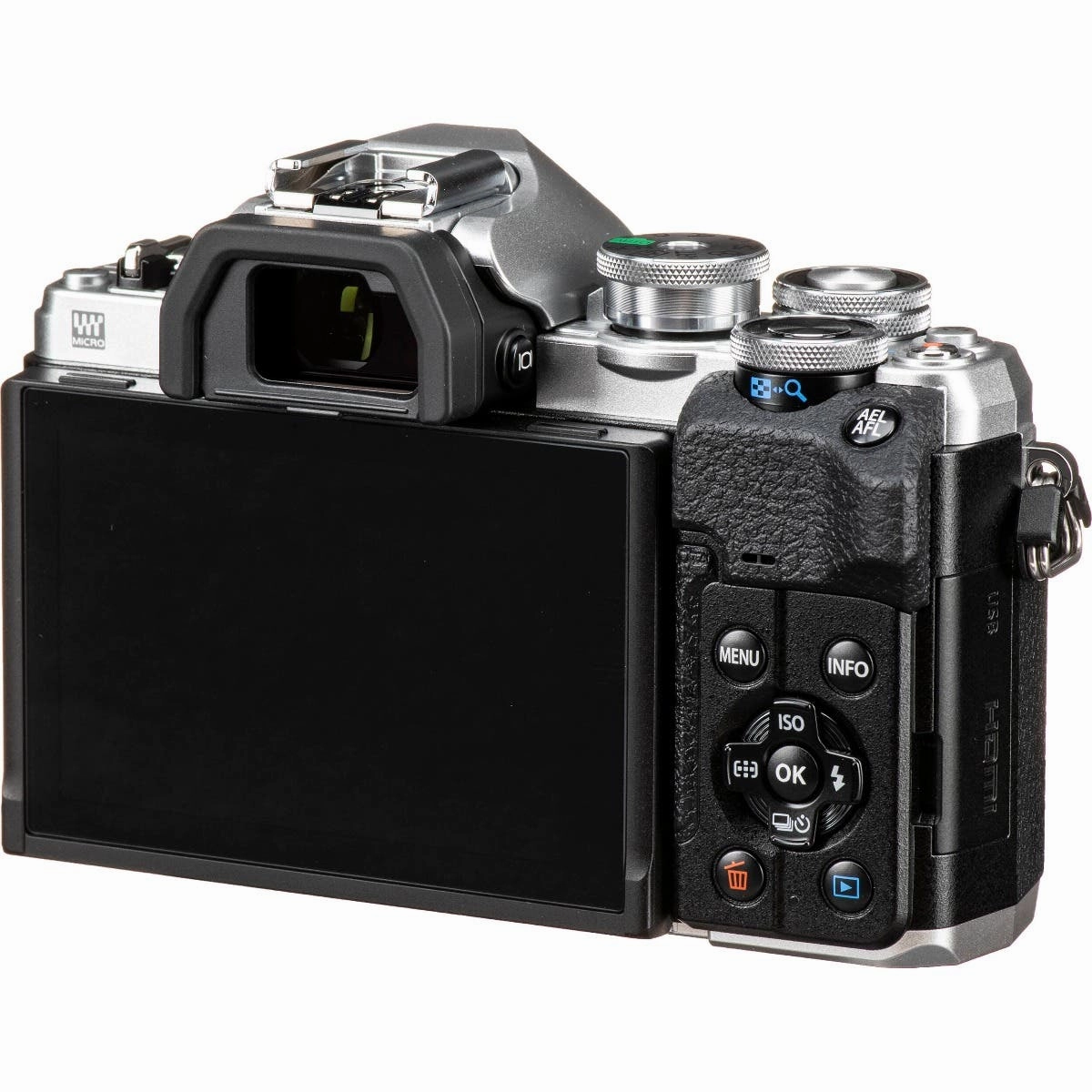 Olympus OM-D E-M10 Mark IV Mirrorless Camera with 14-42mm Lens (Silver)