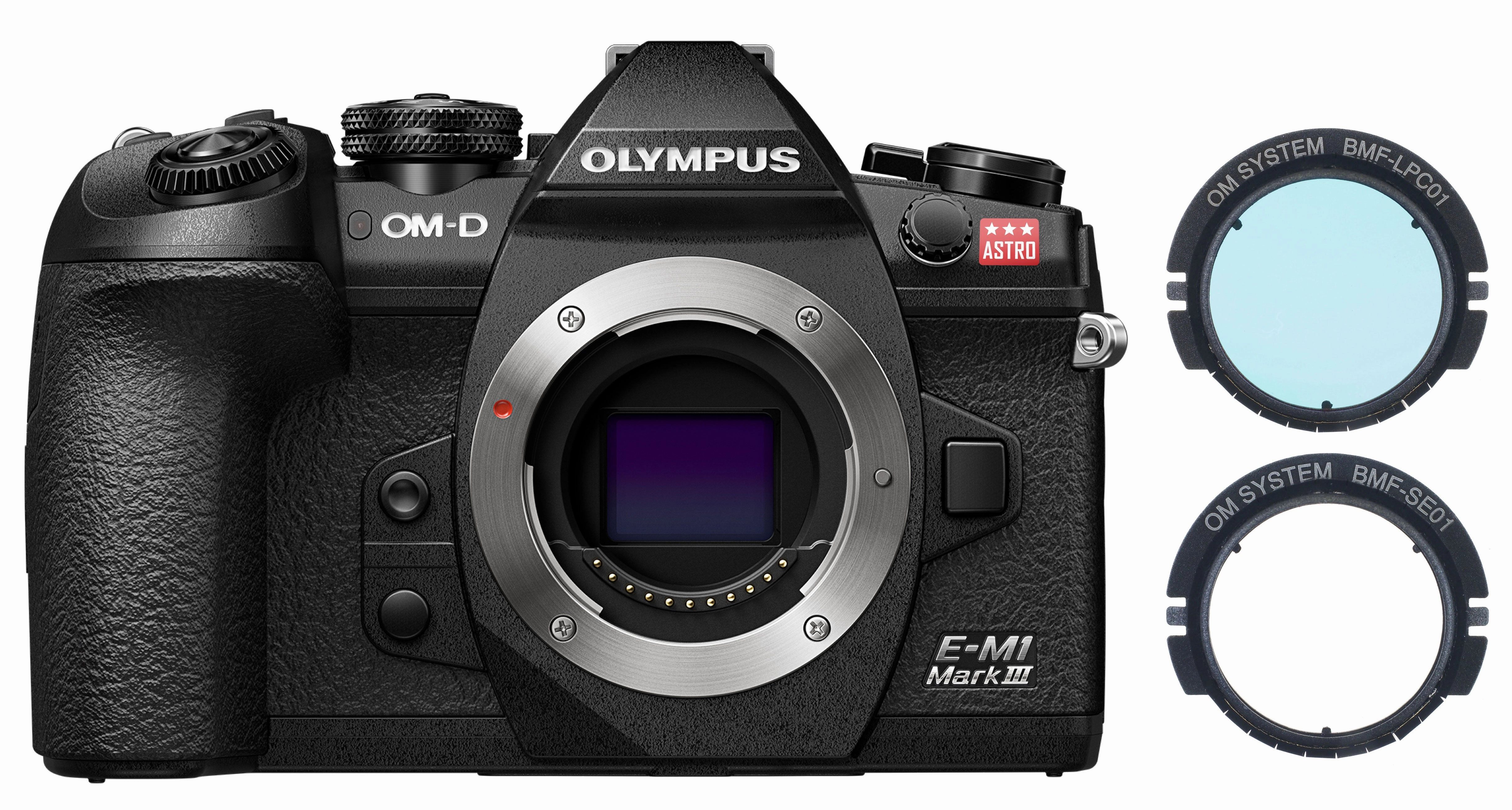OM System E-M1 Mark III ASTRO Mirrorless Camera Body (Black)