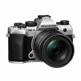 OM System OM-5 Mark II Mirrorless Camera with 12-45mm f/4.0 PRO Lens - Silver digital camera