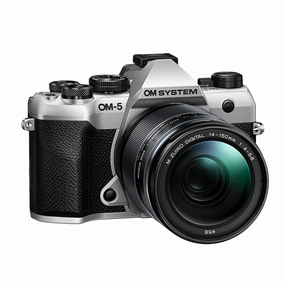 OM System OM-5 Mark II Mirrorless Camera with 14-150mm f/4.0-5.6 II OM Lens - Silver digital camera