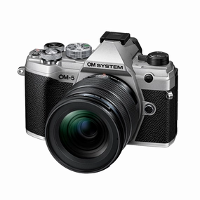 OM System OM-5 Mirrorless Camera with 12-45mm f/4 PRO Lens - Silver digital camera
