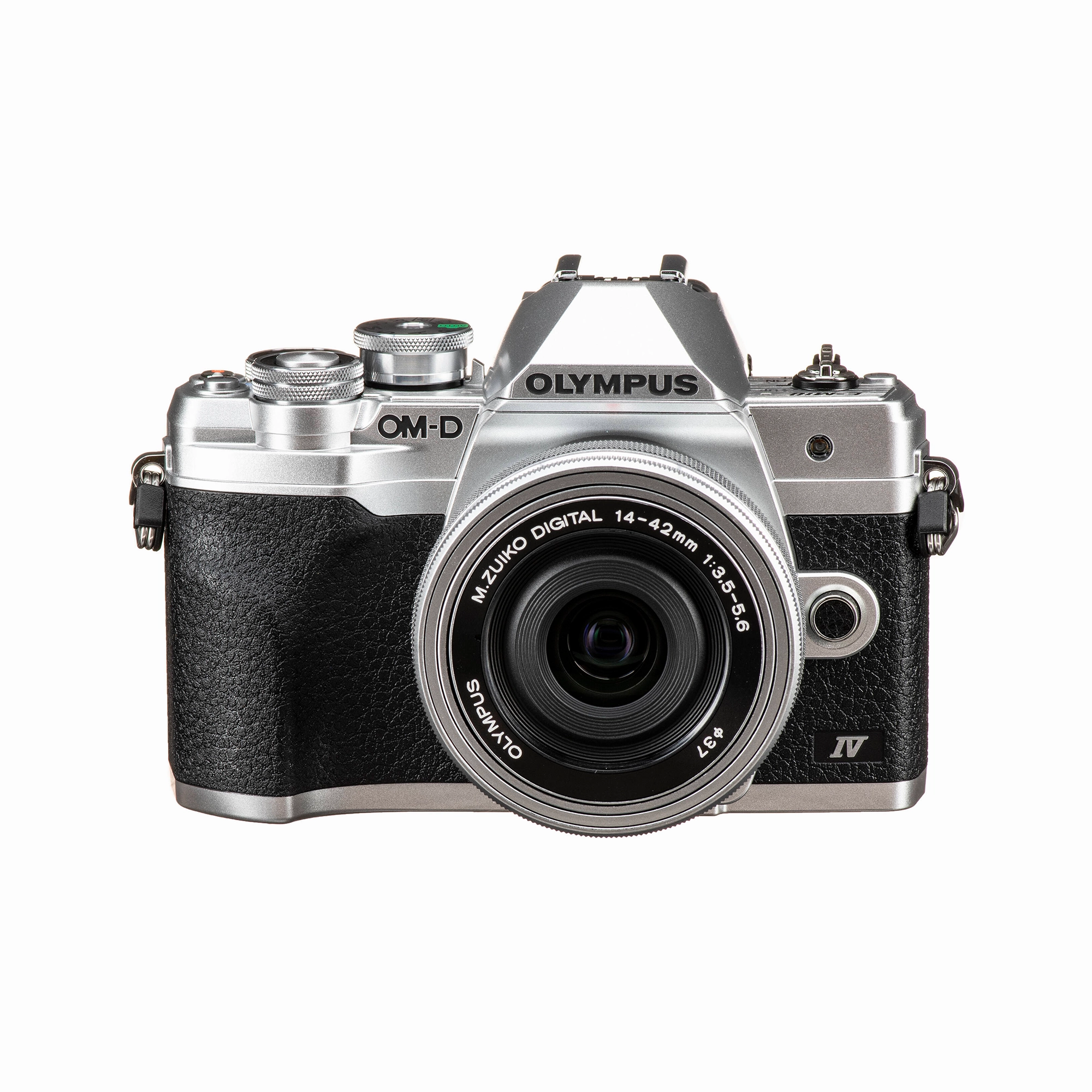 OM System OM-D E-M10 Mark IV Camera with 14-42mm EZ Lens - Silver digital camera