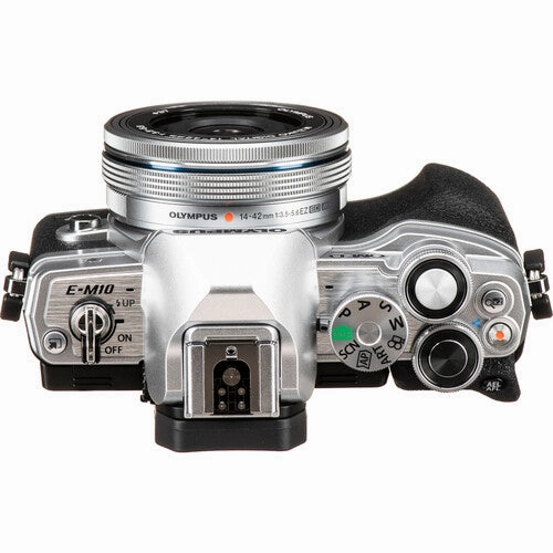 OM System OM-D E-M10 Mark IV Camera with 14-42mm EZ Lens - Silver