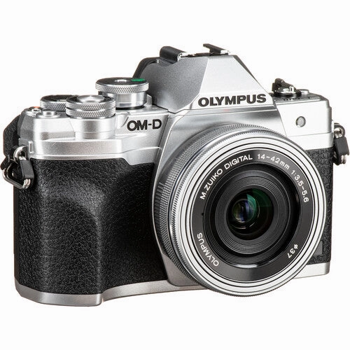 OM System OM-D E-M10 Mark IV Camera with 14-42mm EZ Lens - Silver
