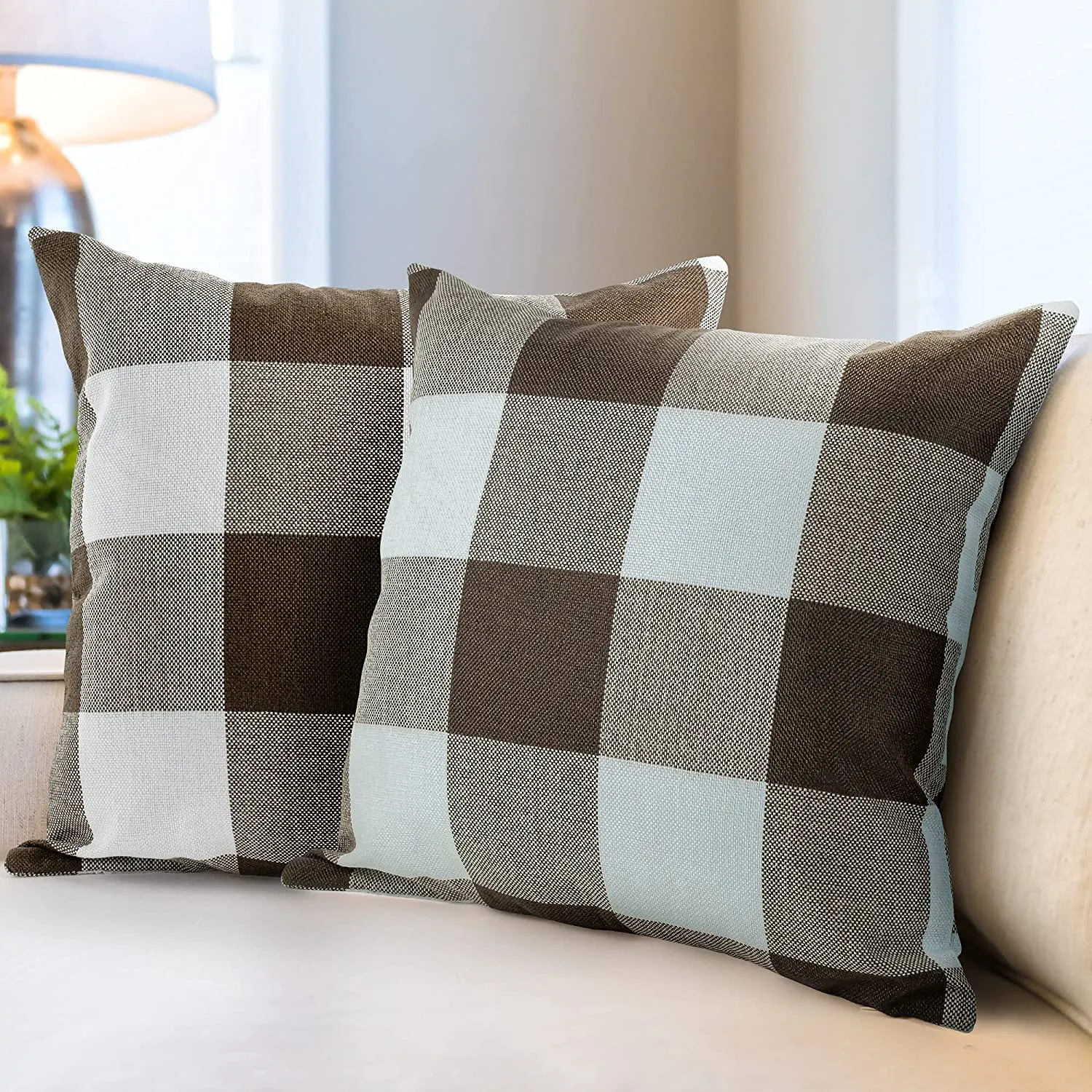 Pack of 2 Buffalo Plaid Throw Pillow Covers 16x16 ecco Shoes