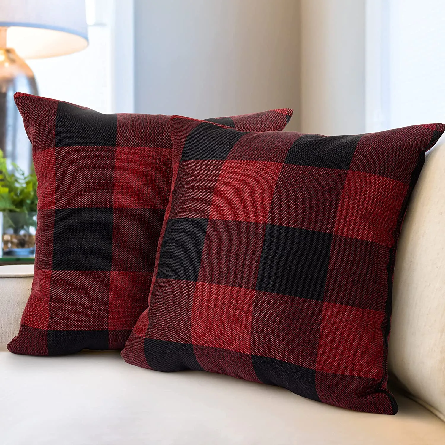 Pack of 2 Buffalo Plaid Throw Pillow Covers 16x16 ecco Shoes