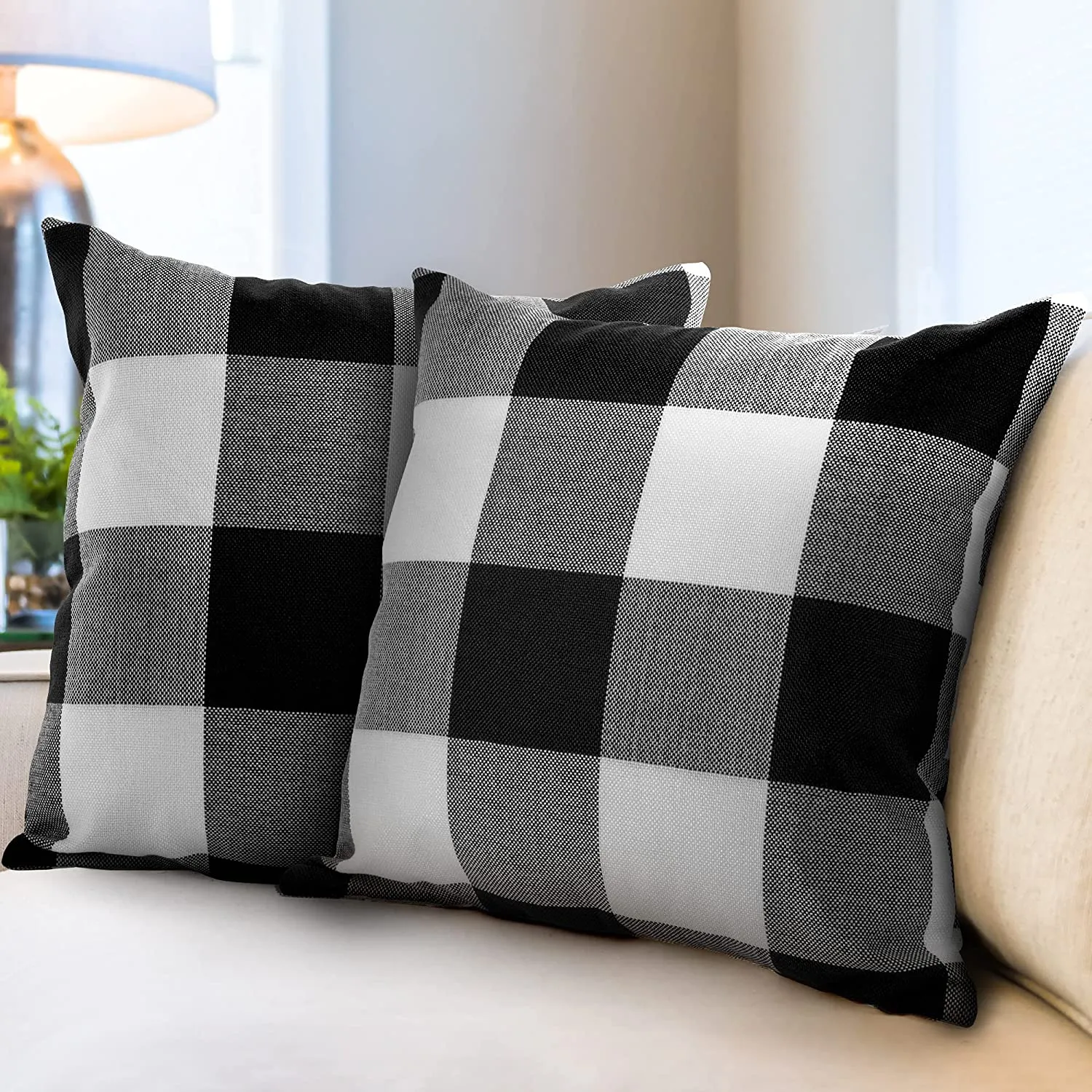 Pack of 2 Buffalo Plaid Throw Pillow Covers 16x16 ecco Shoes
