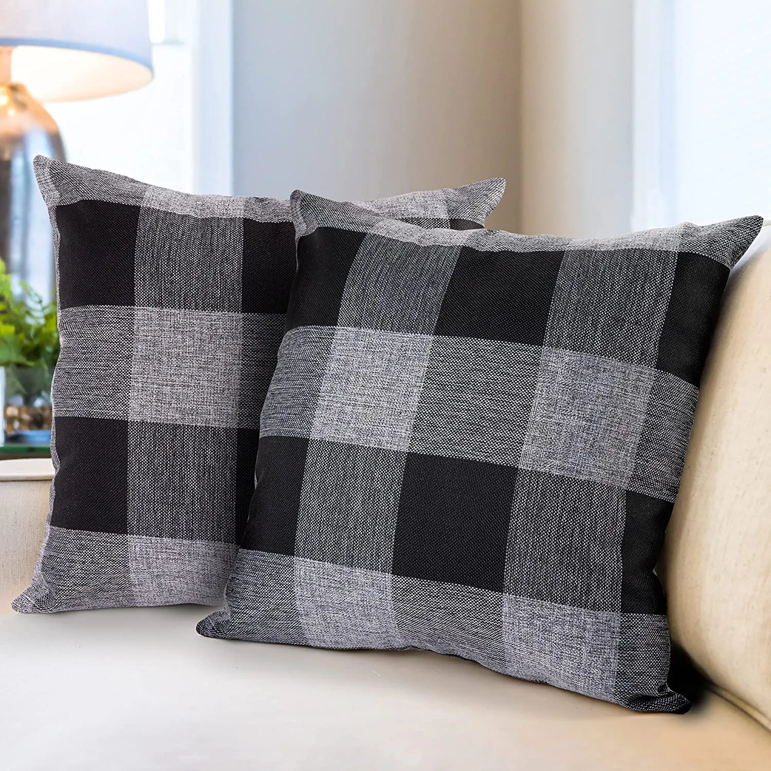 Pack of 2 Buffalo Plaid Throw Pillow Covers 16x16 ecco Shoes