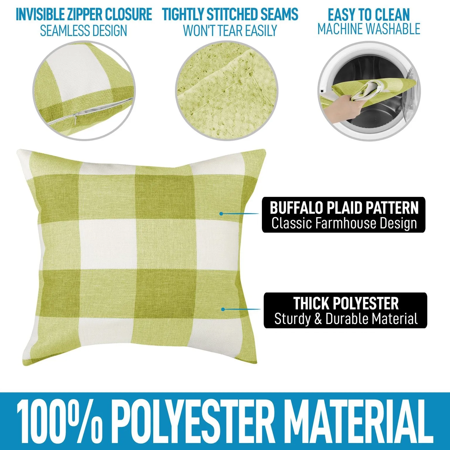 Pack of 2 Buffalo Plaid Throw Pillow Covers 16x16 ecco Shoes