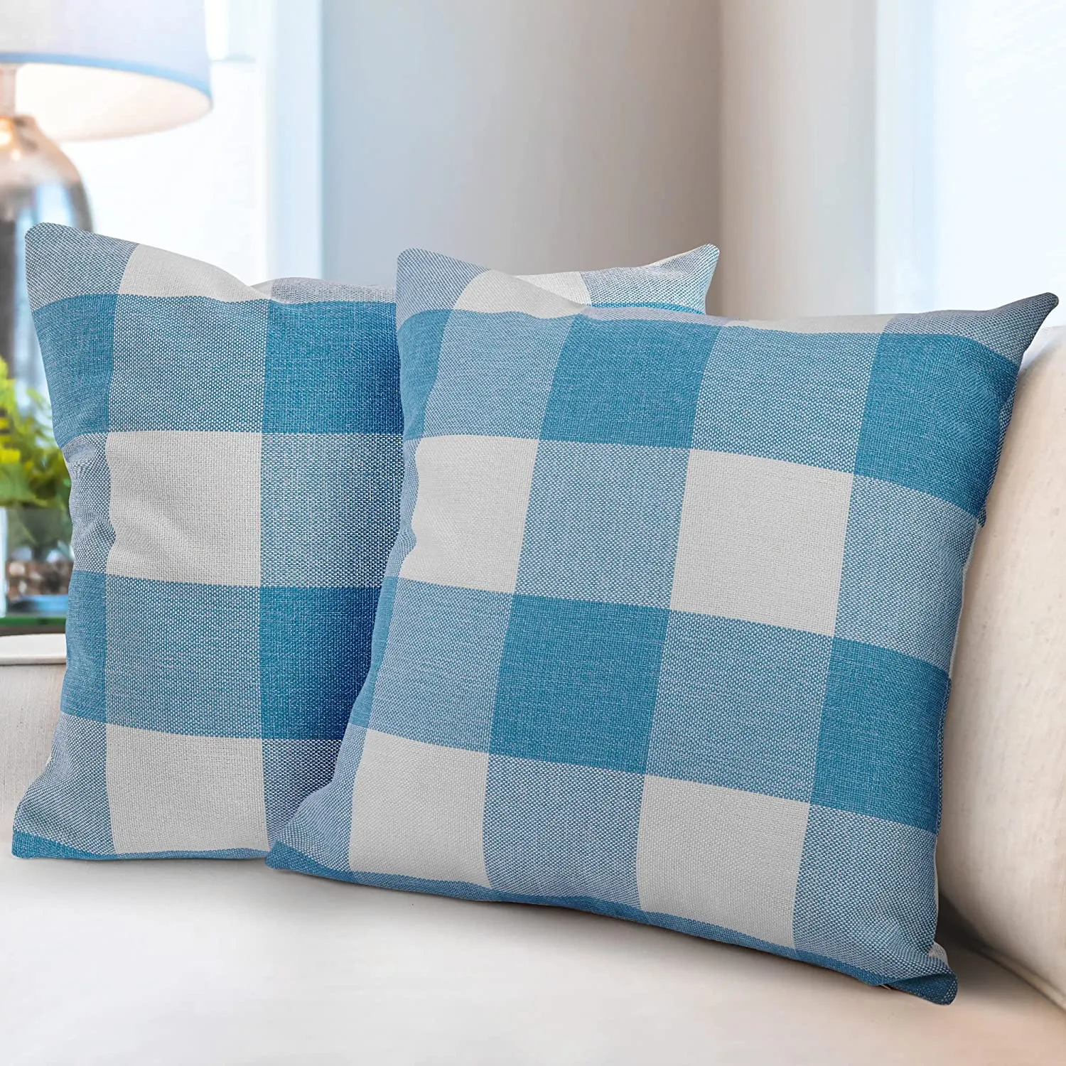 Pack of 2 Buffalo Plaid Throw Pillow Covers (18x18 Inch) ecco Shoes