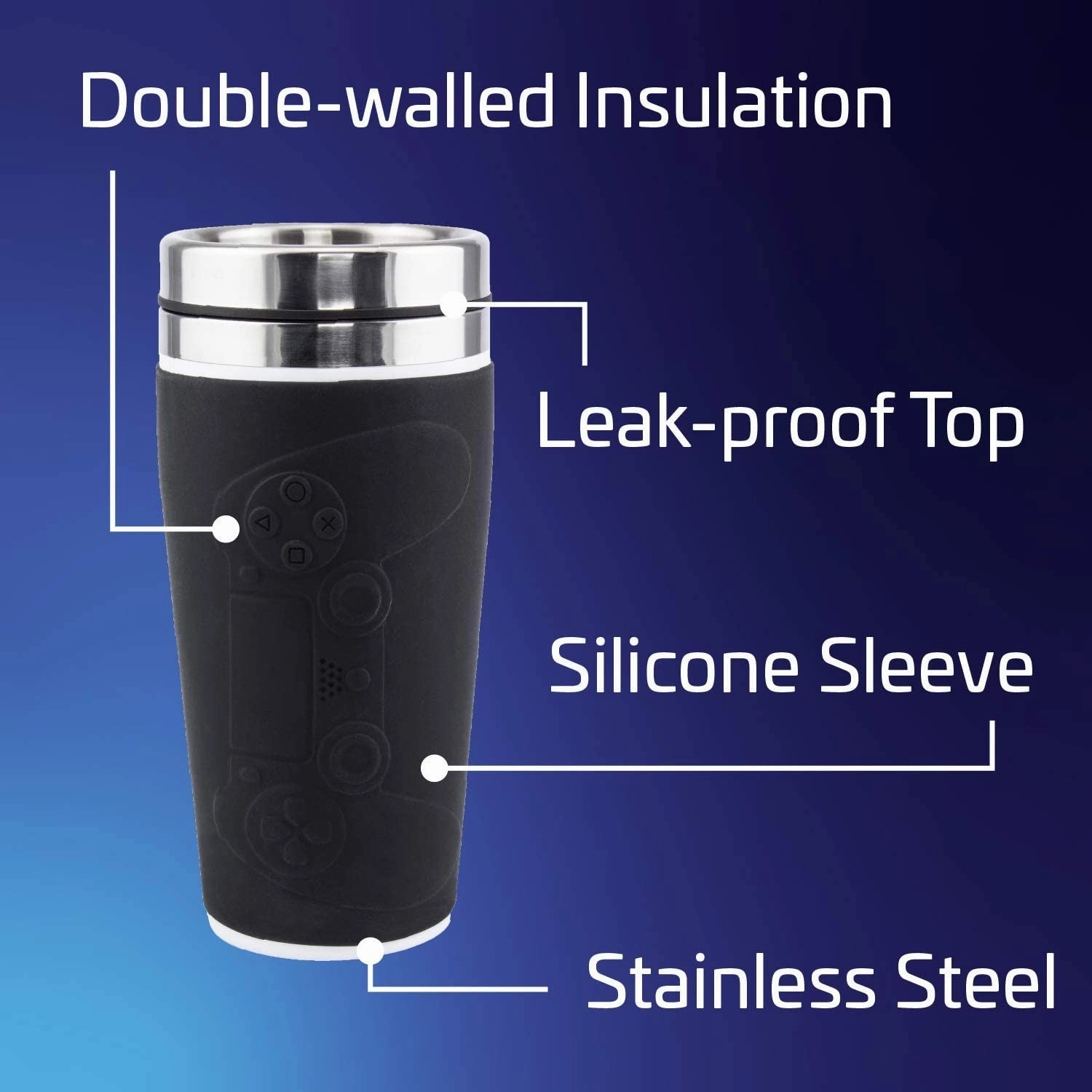 Paladone Playstation Controller Travel Mug Stainless Steel