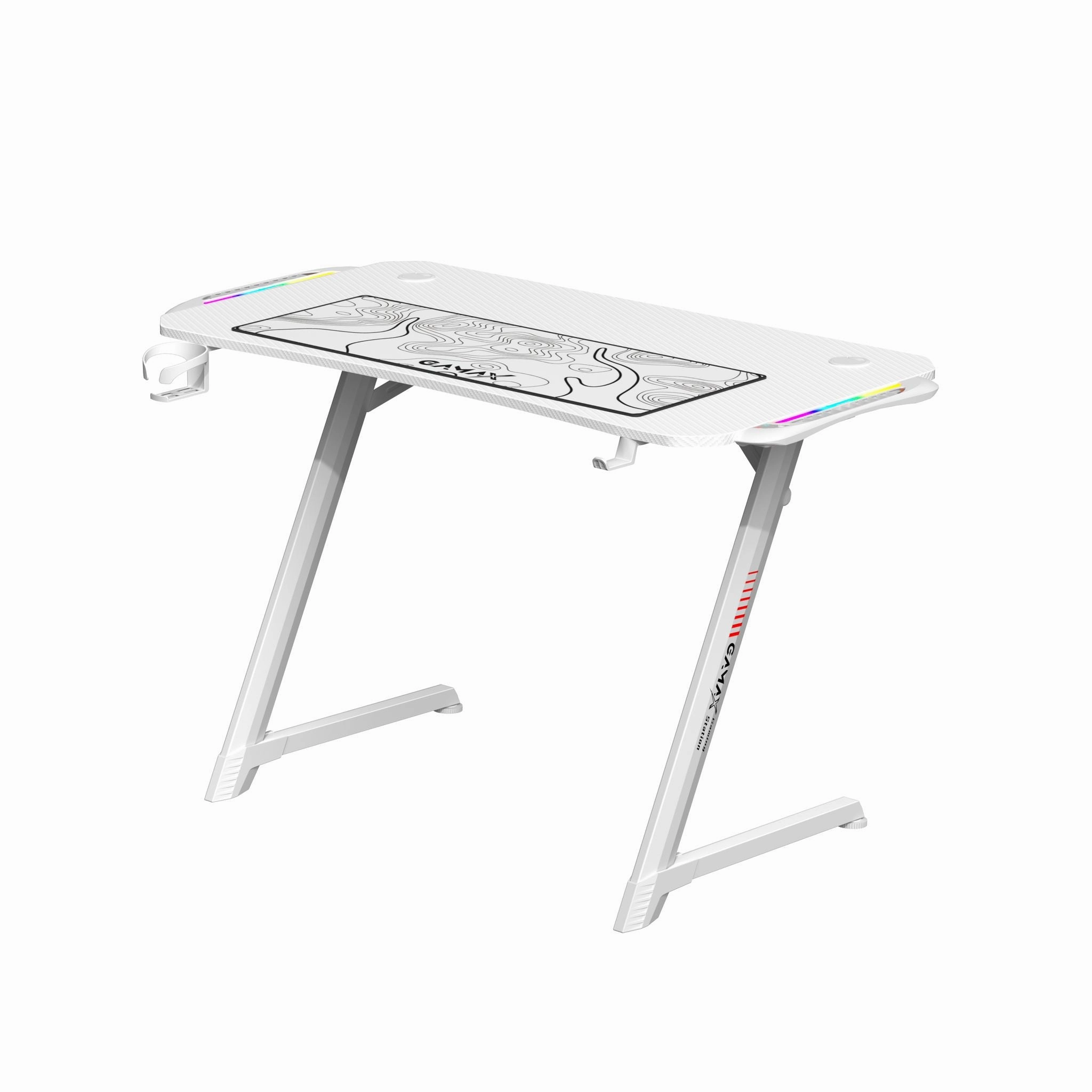 PC Bundle: PC Gaming i5-14400F/RTX 4060/16GB DDR5/1TB with Sades NC-Pelagia /24" FHD/ HDMI 2.1/ 0.5ms/200Hz/VA/Curved White Monitor & Gamax Gaming Chair Model 1-LT001L pink with White Gaming Table 100*60*75cm with RGB