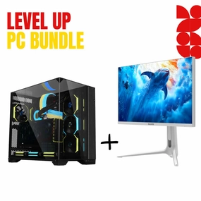 PC Bundle: PC Gaming I9-14900K/RTX 5080/32GB DDR5/2TB with Sades RS-Dolphin  /27" Dual mode: UHD (4K) 3840x2160 160Hz / FHD 320Hz/ HDMI 2.1/ 0.5ms/IPS/Flat Monitor
