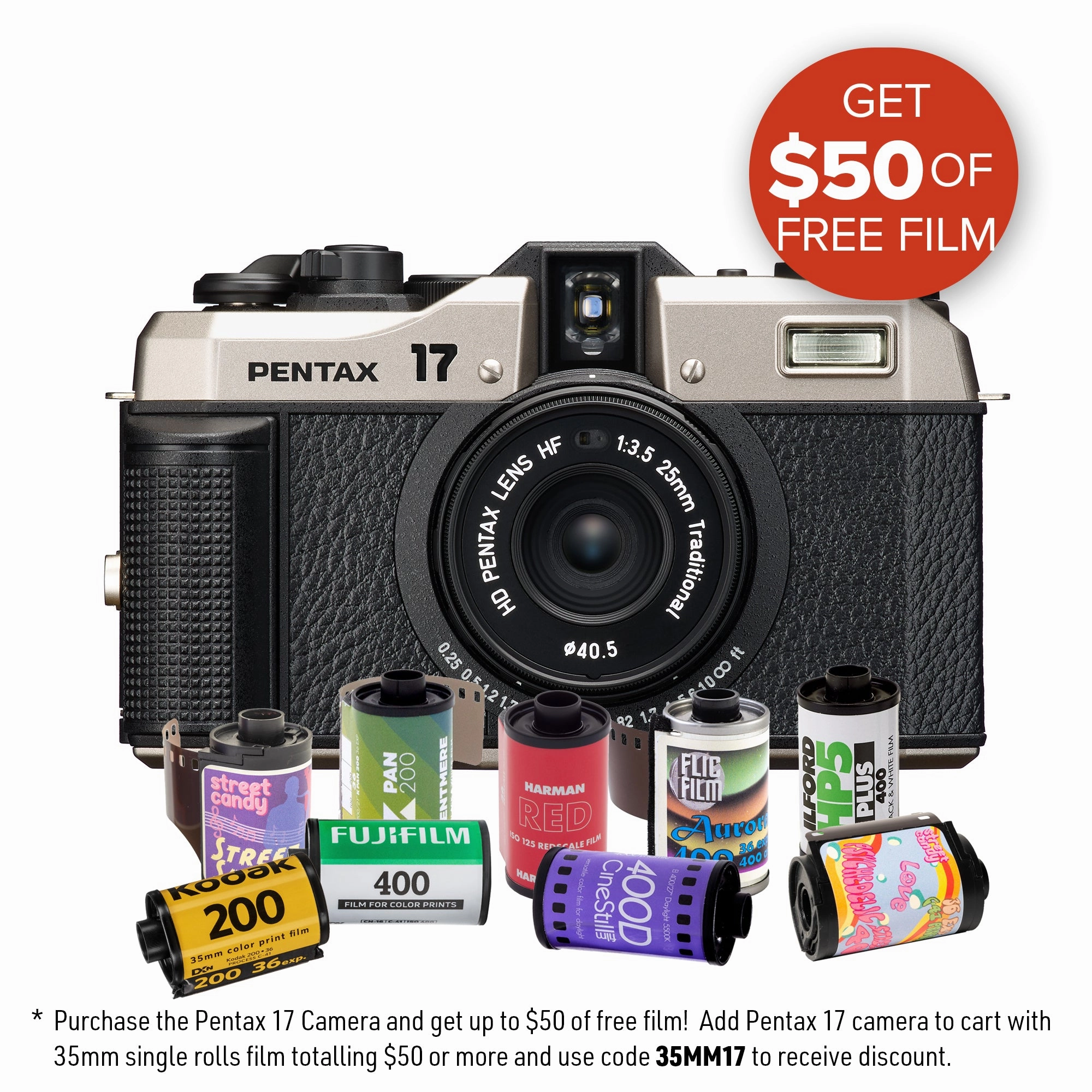 Pentax 17 Film Camera mirrorless camera