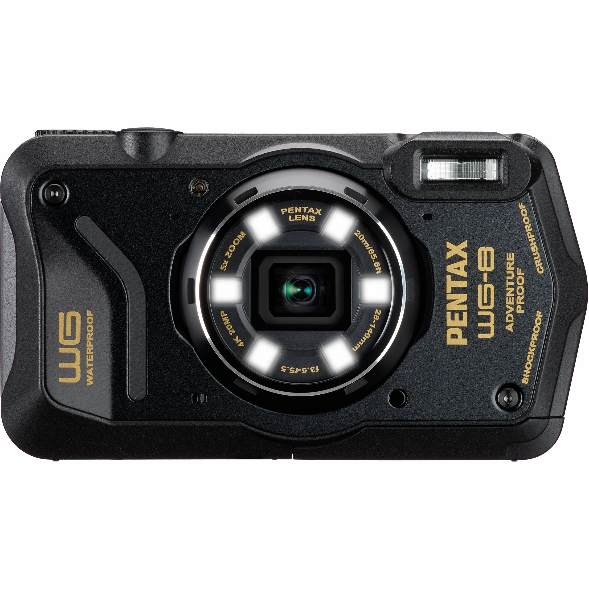 Pentax WG-8 Waterproof Compact Camera (Black)