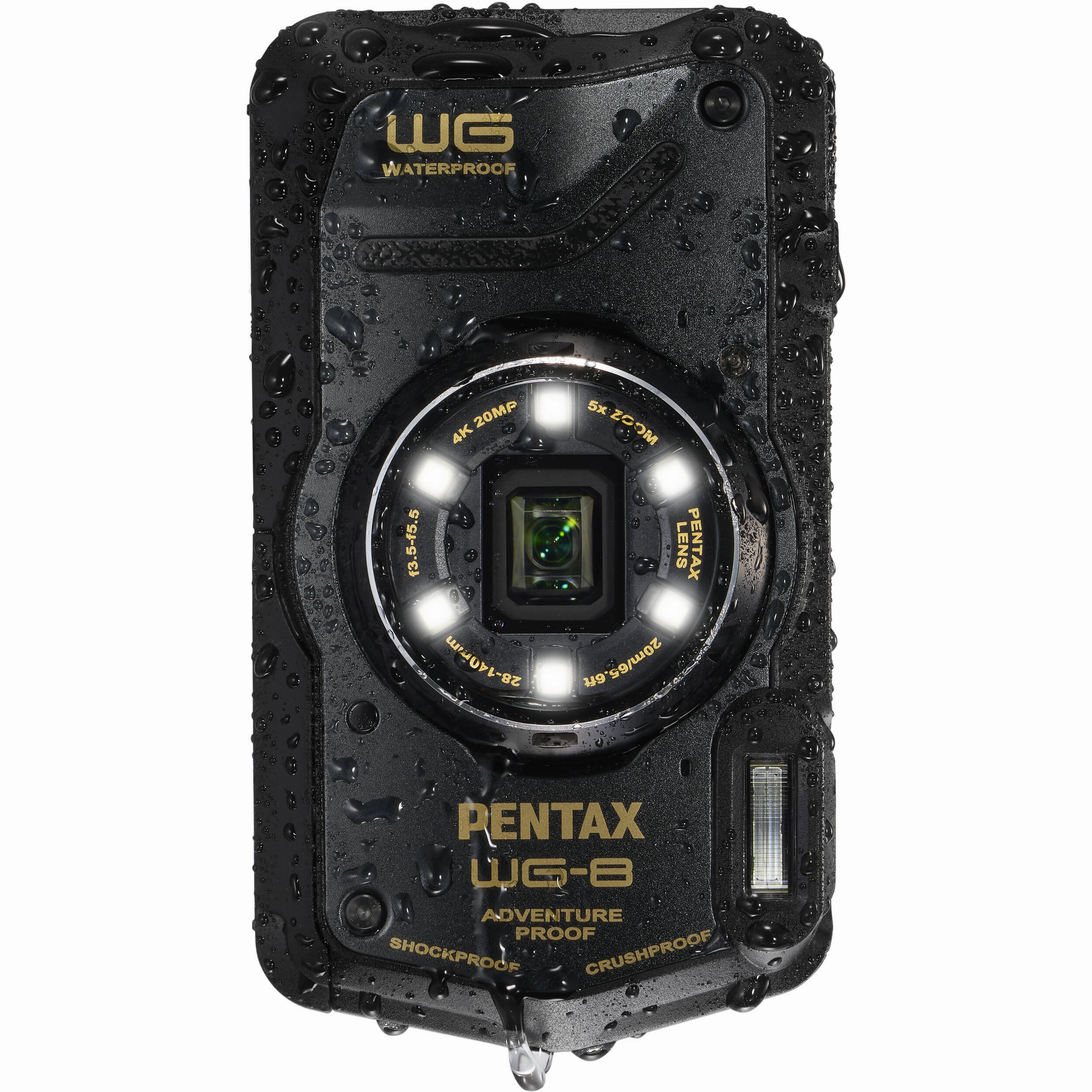 Pentax WG-8 Waterproof Compact Camera (Black)
