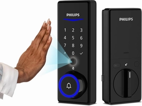 Philips 2-in-1 Combo Unit- Wi-Fi Palm Recognition Smart Deadbolt Door Lock with Wireless Doorbell Philips 2-in-1 Combo Unit- Wi-Fi Palm Recognition Smart Deadbolt Door Lock with Wireless Doorbell