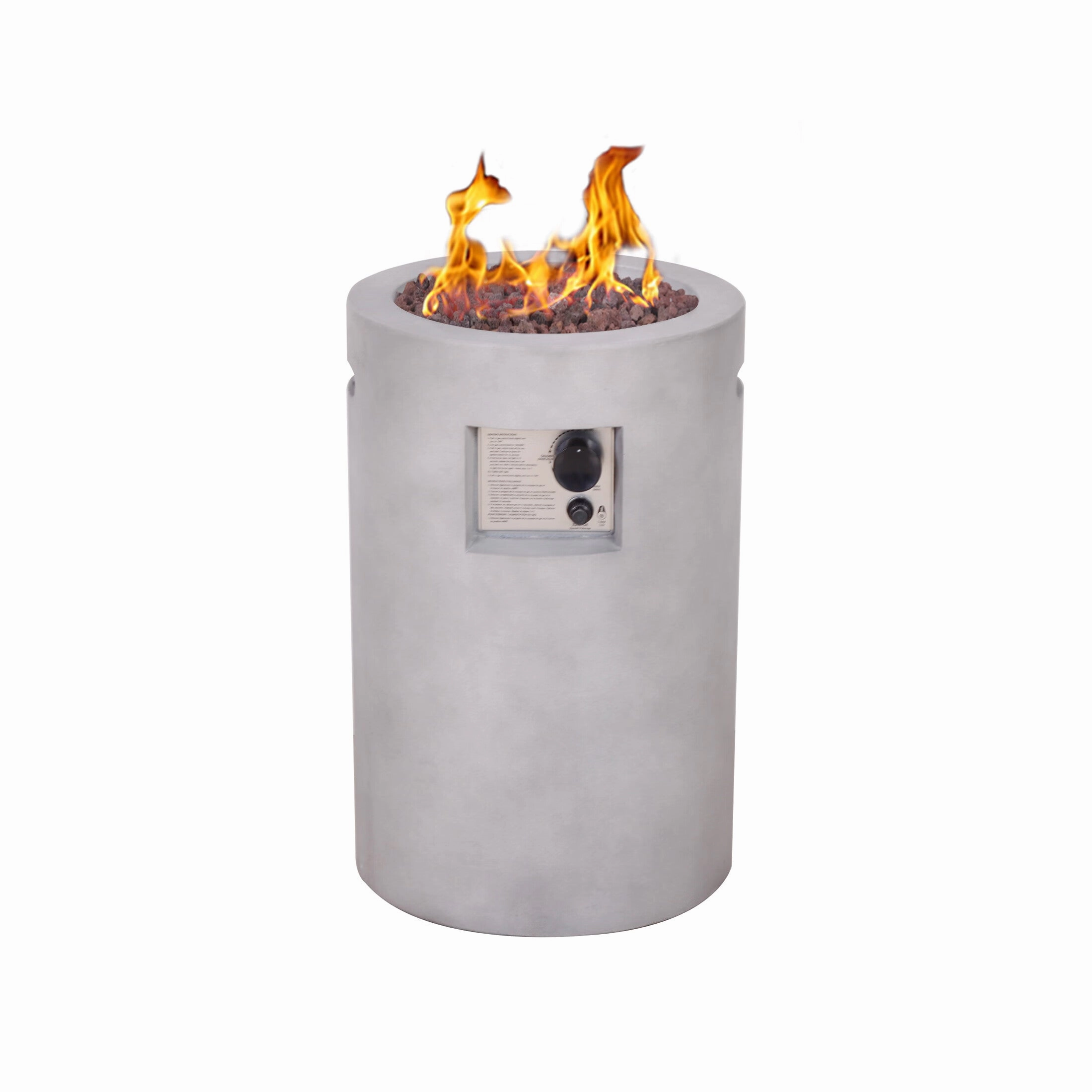 Pizzello FOP-180042-B 25'' Ore Powder Adjustable Flame Propane Gas Fire Table with Waterproof Cover