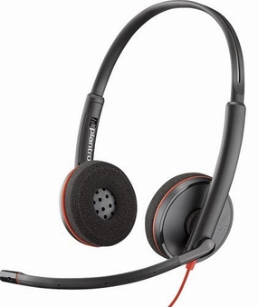 Plantronics Poly Blackwire 3225 Stereo Headset with 3.5mm Connection (On Sale!) noise cancelling headphones, bluetooth earbuds