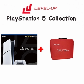 Playstation 5 Slim Console Digital Edition White With Gamax Storage Bag For Playstation 5 Slim