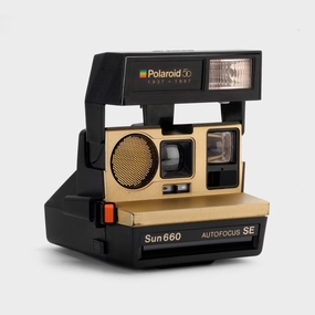 Polaroid 600 Sun660 SE 50th Anniversary Edition Gold Instant Film Camera canon