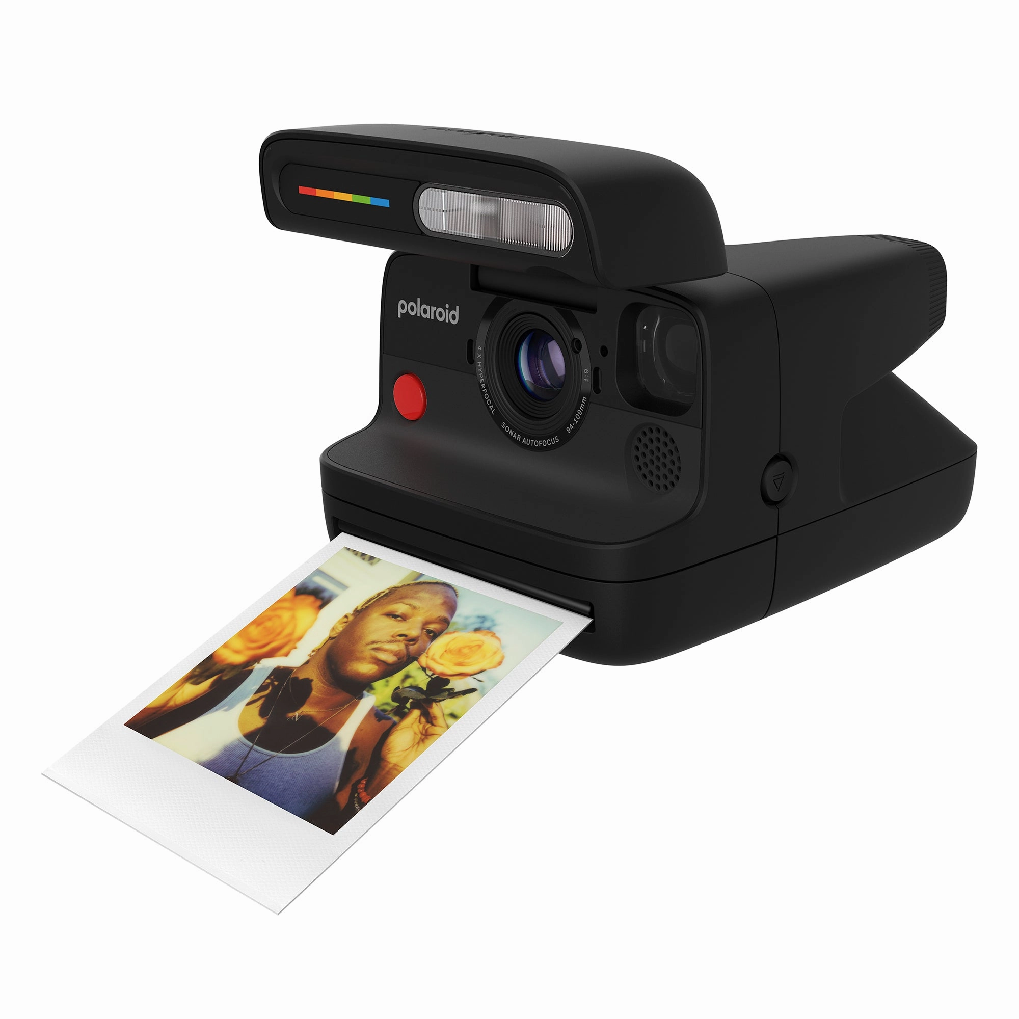Polaroid Flip Instant Camera & Color Film Bundle (8 Photos) - Black