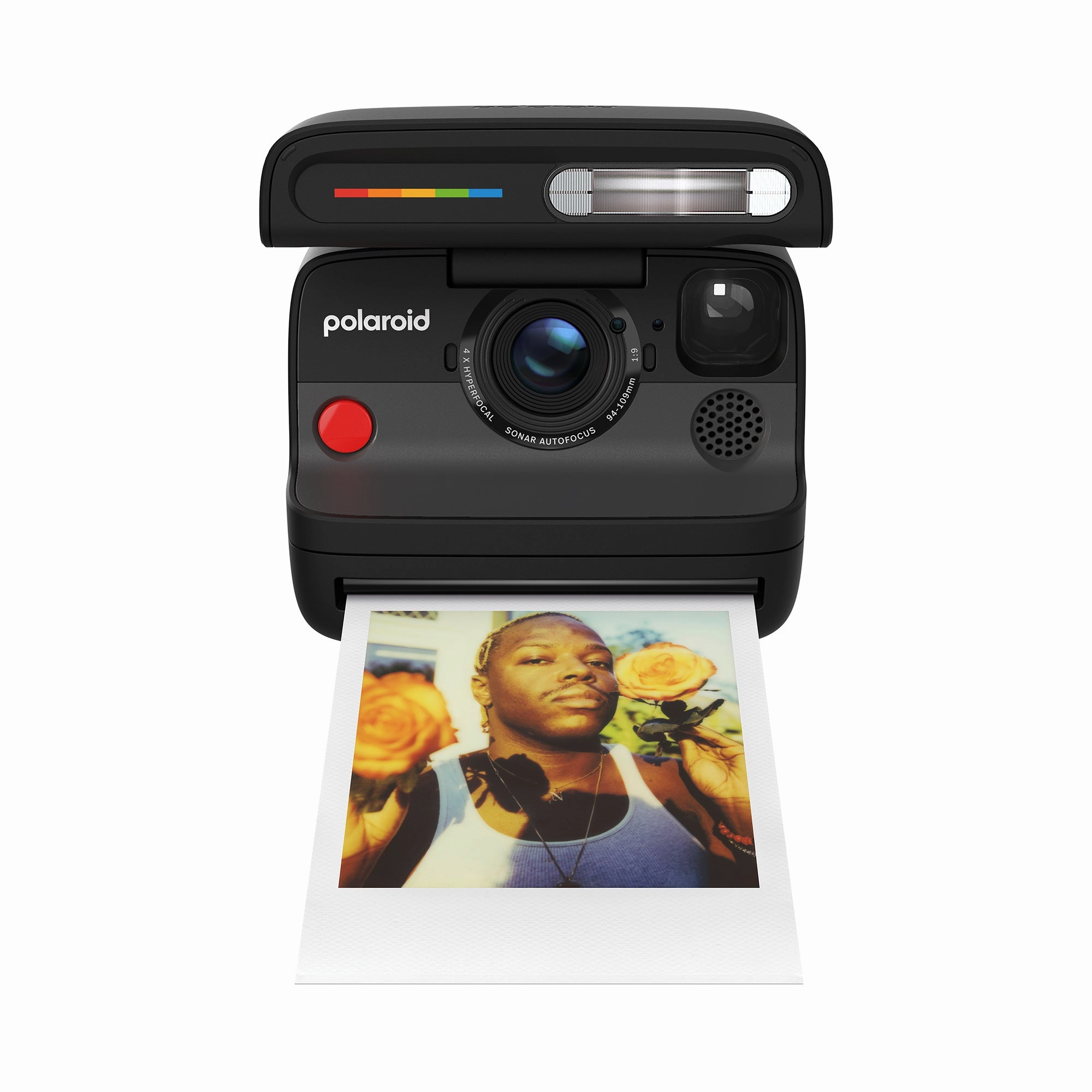 Polaroid Flip Instant Camera & Color Film Bundle (8 Photos) - Black