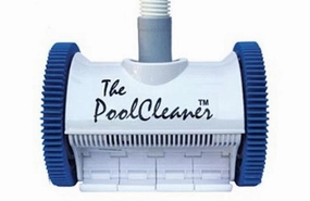 Poolvergnuegen Pool Cleaner 2-Wheel Suction Cleaner - White and Blue