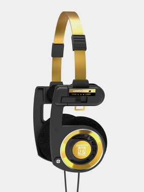 Porta Pro Limited Edition Black Gold gaming headphones, noise cancelling earbuds