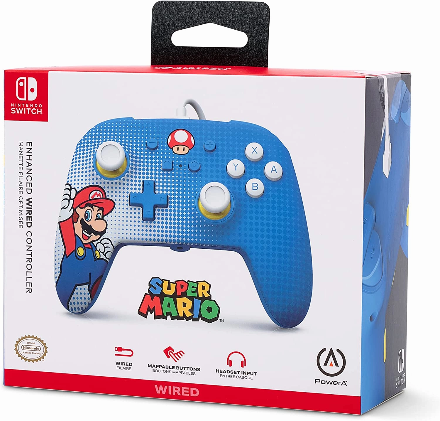 PowerA Enhanced Wired Controller for Nintendo Switch  Mario Pop Art