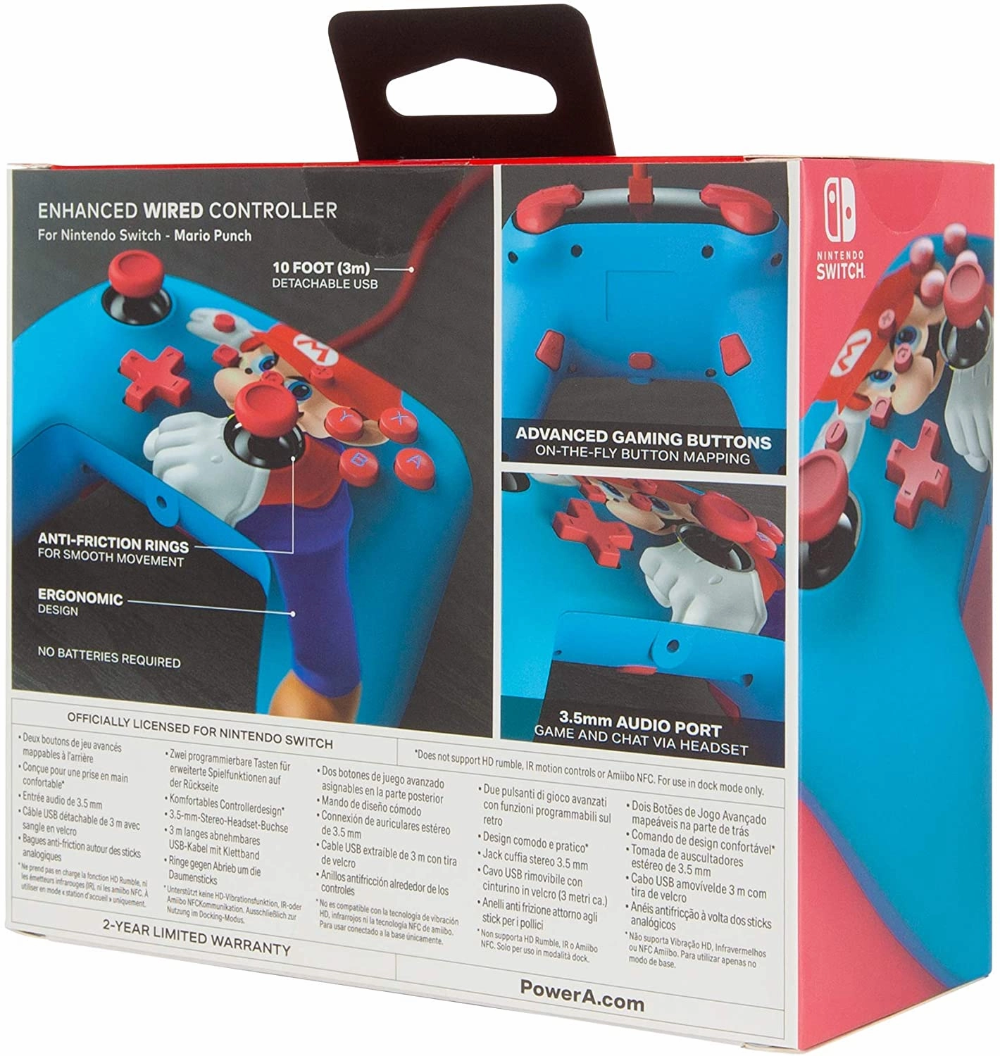 PowerA Enhanced Wired Controller for Nintendo Switch  Mario Punch